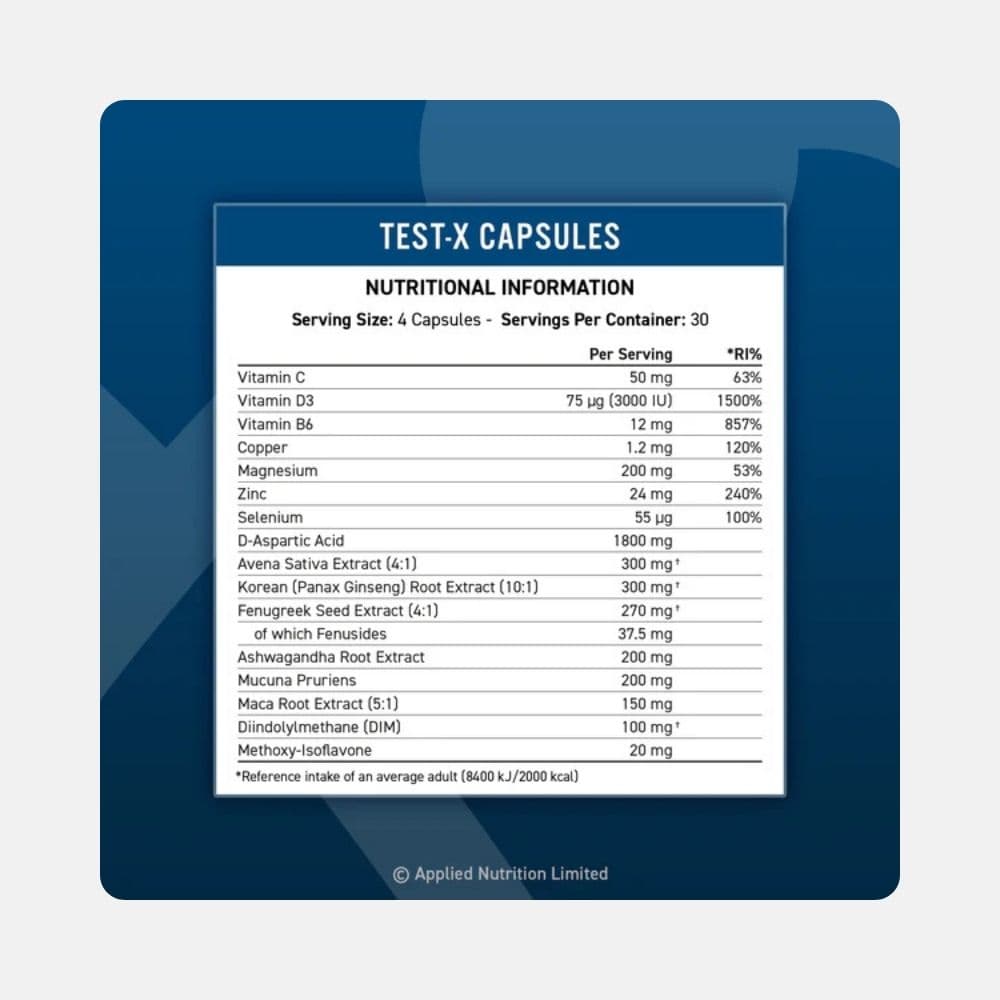 Applied Nutrition TEST-X Capsules for Men’s Wellness 2