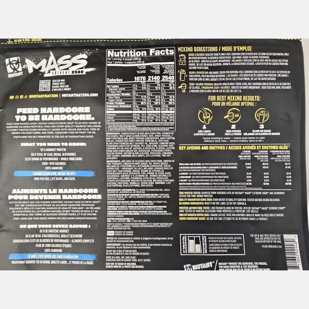 Mutant Mass High-Calorie Muscle Gainer - 5 lb 4