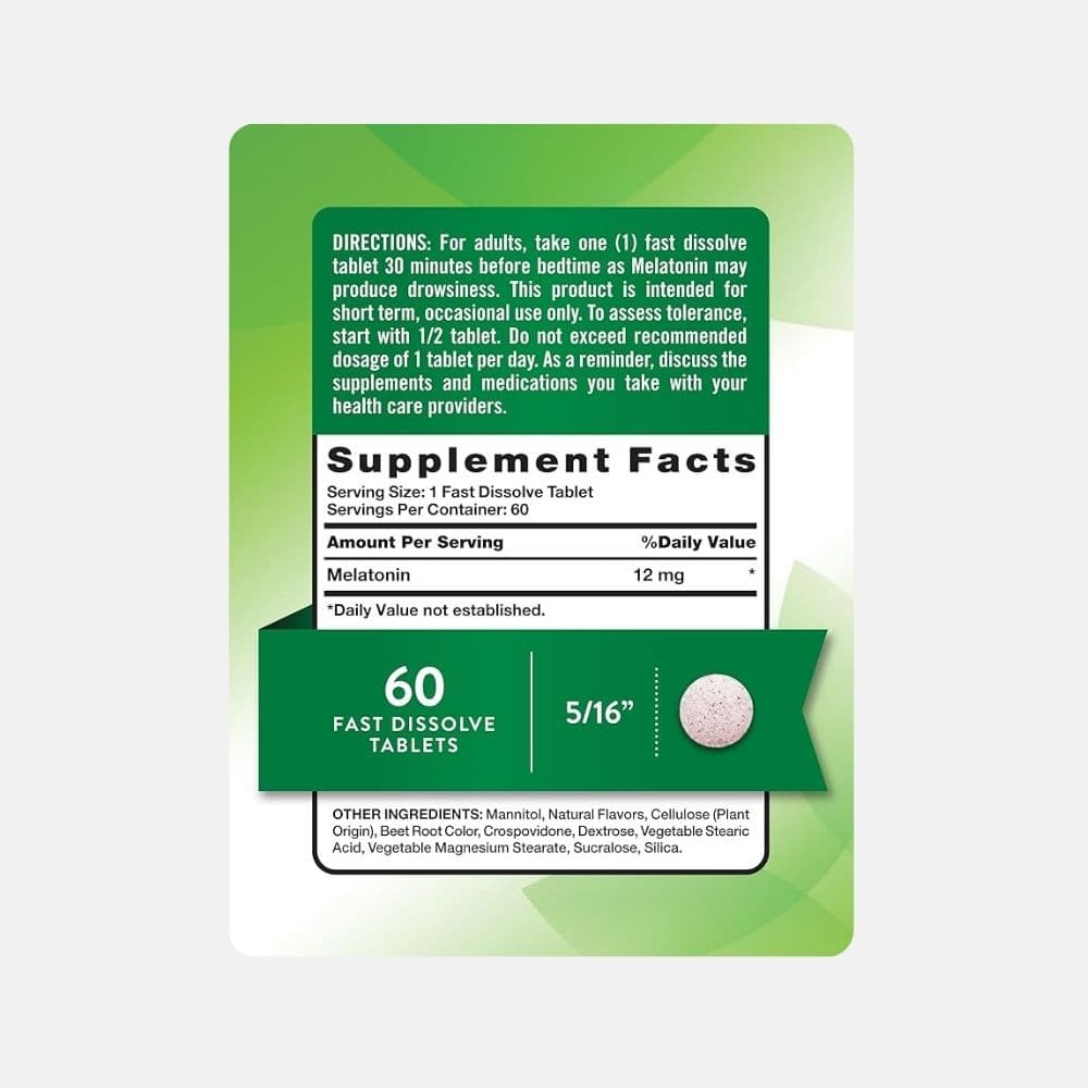 Nature’s Truth Vegan Melatonin Tablets - 60 Count 6
