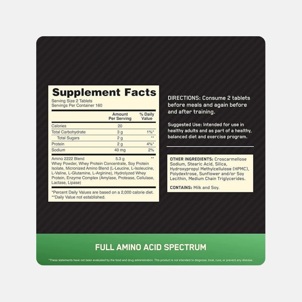 ON Superior Amino 2222 - Amino Acid Support Supplement 4