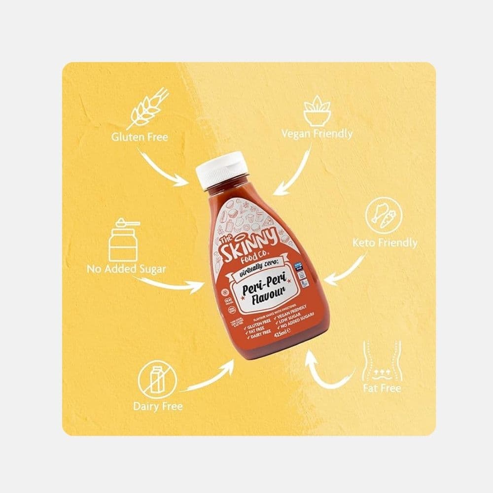 Skinny Food Co Zero Calorie Peri Peri Sauce 425ml 4