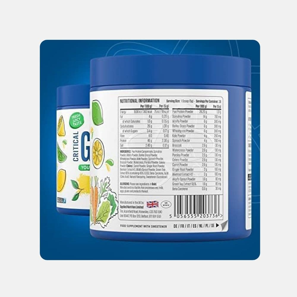 Applied Nutrition Critical Greens - Lemon & Lime Flavor (30-50 Servings) 2