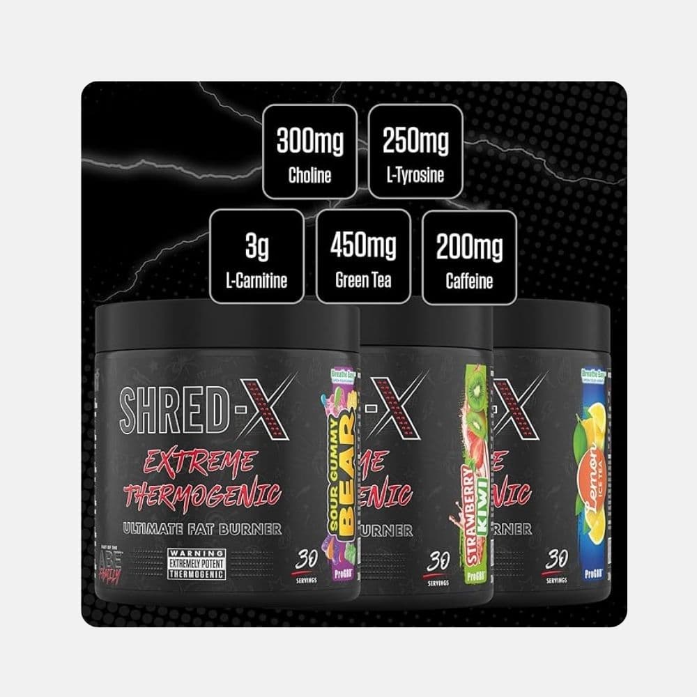 Applied Nutrition Shred-X Powder - Sour Gummy Bear Flavor - 300g 3