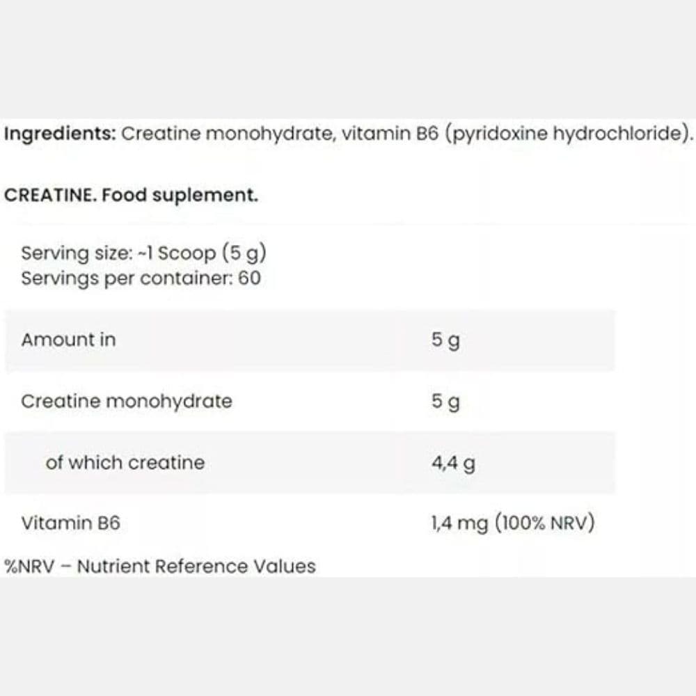 FA Nutrition Creatine Monohydrate with Vitamin B6 - 300g 3