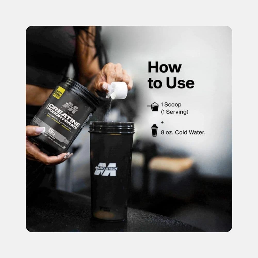 Muscletech Platinum 100% Creatine Monohydrate Powder - 400g 4