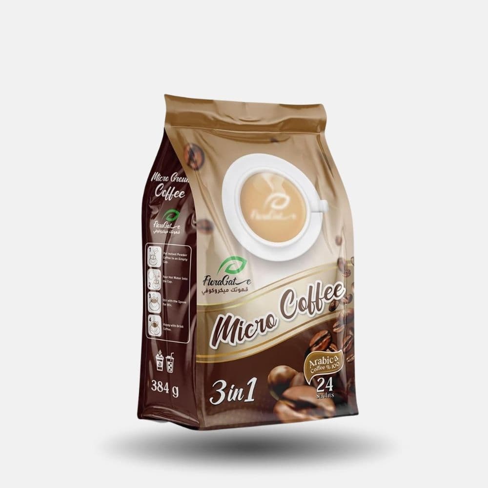 Floragate MicroCoffee 3-in-1 Instant Coffee Sticks - 24 Servings